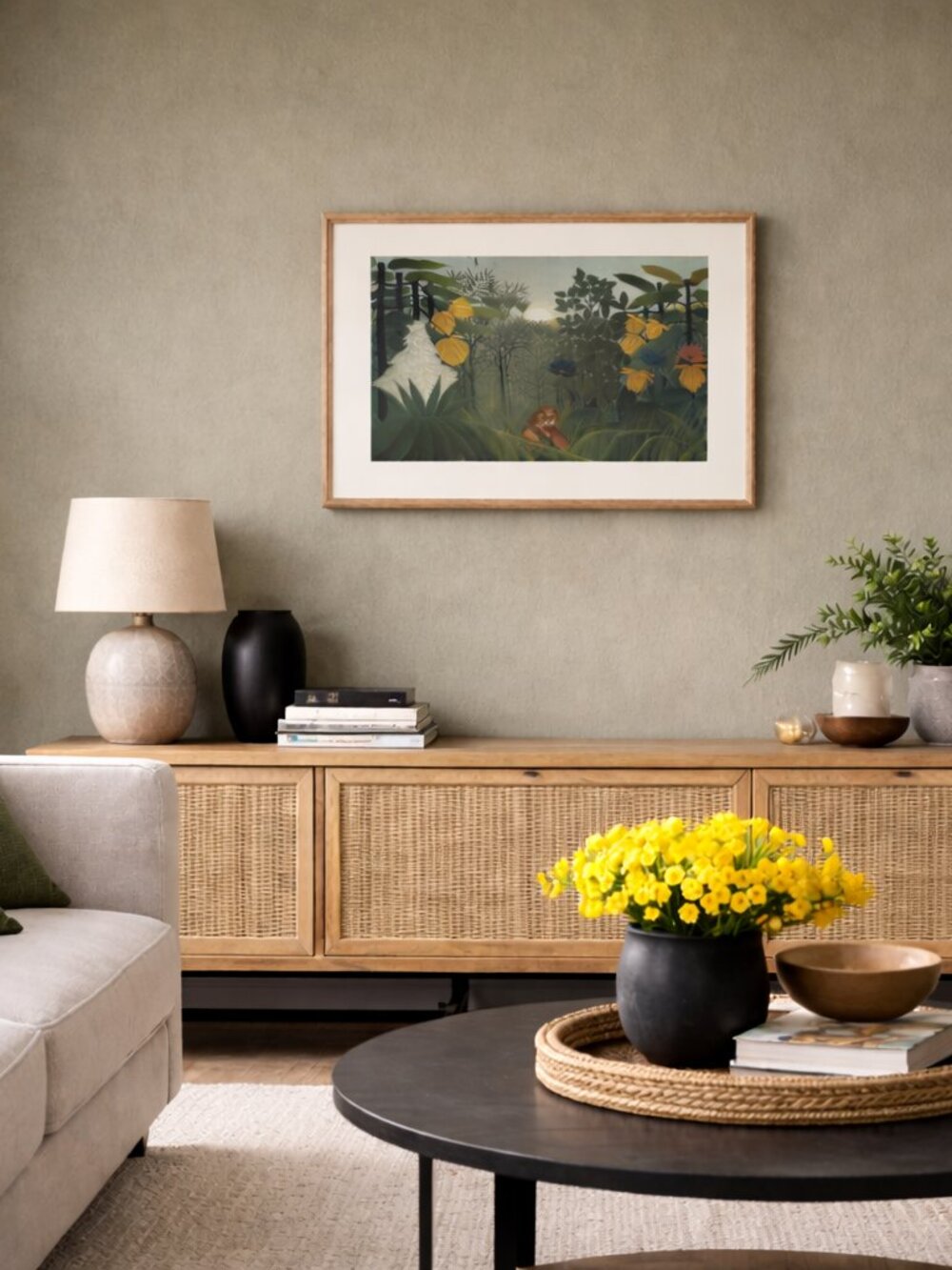 Henri Rousseau Jungle Repast of the Lion Print Naive Surrealist Tropical Art